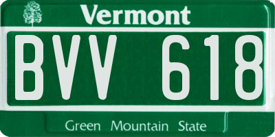 VT license plate BVV618