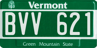 VT license plate BVV621