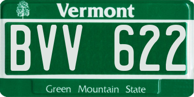 VT license plate BVV622
