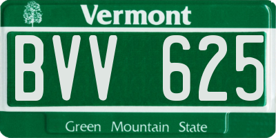 VT license plate BVV625