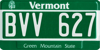 VT license plate BVV627