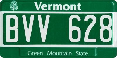 VT license plate BVV628