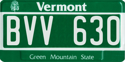 VT license plate BVV630