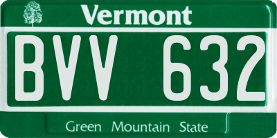 VT license plate BVV632