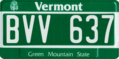 VT license plate BVV637