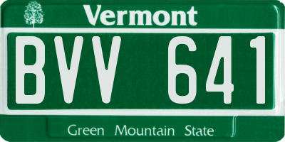 VT license plate BVV641