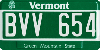 VT license plate BVV654