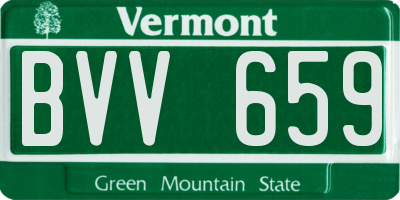 VT license plate BVV659
