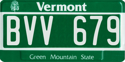 VT license plate BVV679