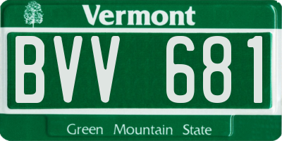 VT license plate BVV681