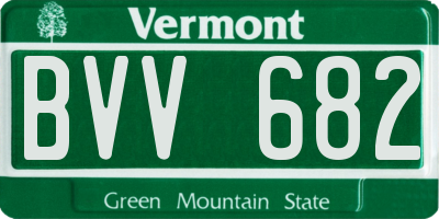 VT license plate BVV682