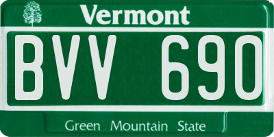 VT license plate BVV690