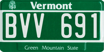 VT license plate BVV691