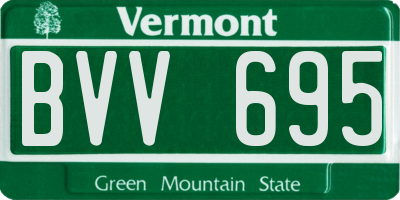 VT license plate BVV695