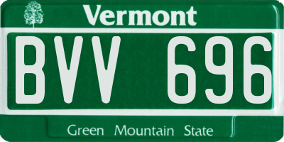 VT license plate BVV696