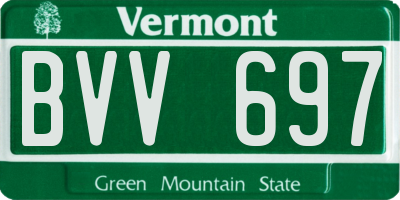 VT license plate BVV697
