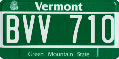 VT license plate BVV710