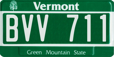 VT license plate BVV711