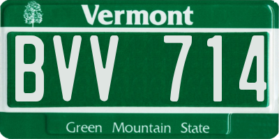 VT license plate BVV714