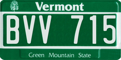 VT license plate BVV715