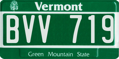 VT license plate BVV719
