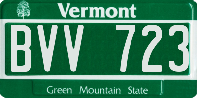 VT license plate BVV723