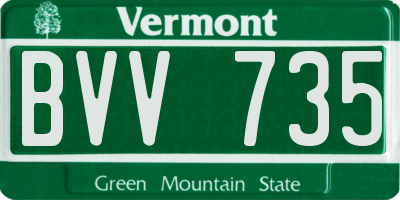 VT license plate BVV735