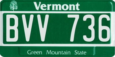 VT license plate BVV736