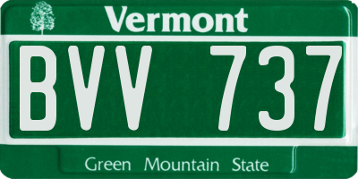 VT license plate BVV737