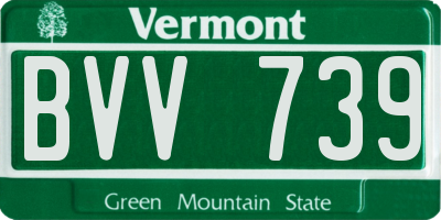 VT license plate BVV739