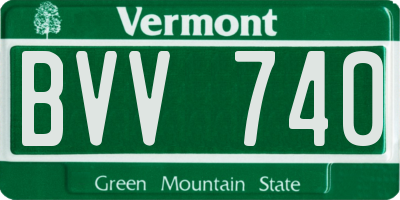 VT license plate BVV740