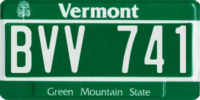 VT license plate BVV741