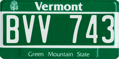 VT license plate BVV743