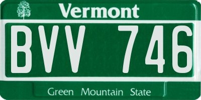 VT license plate BVV746