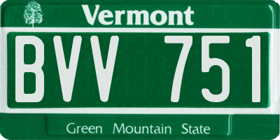 VT license plate BVV751