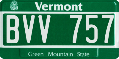 VT license plate BVV757