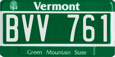 VT license plate BVV761