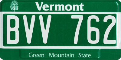 VT license plate BVV762