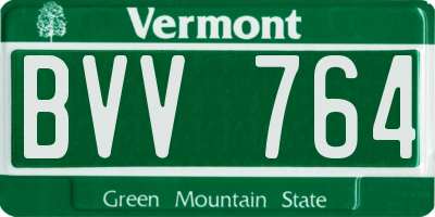 VT license plate BVV764
