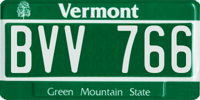 VT license plate BVV766