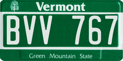 VT license plate BVV767
