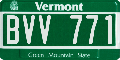 VT license plate BVV771