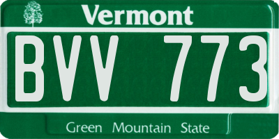 VT license plate BVV773