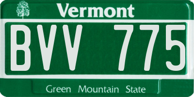 VT license plate BVV775