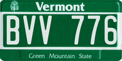 VT license plate BVV776