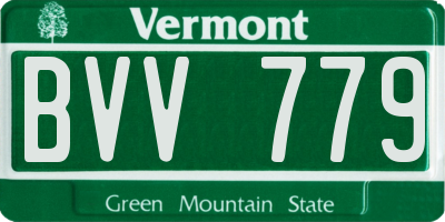 VT license plate BVV779