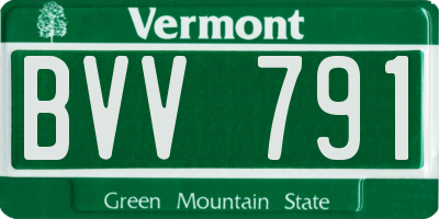 VT license plate BVV791