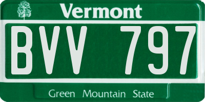 VT license plate BVV797
