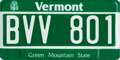 VT license plate BVV801