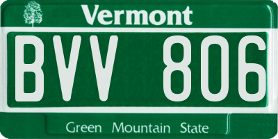 VT license plate BVV806
